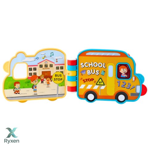 Książeczka Edukacyjna Interaktywna Pojazdy Światła Dźwięki Ruchome Elementy LEAN TOYS