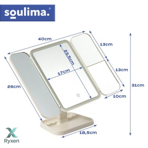 Lusterko kosmetyczne rozkładane LED Soulima 26952 SOULIMA