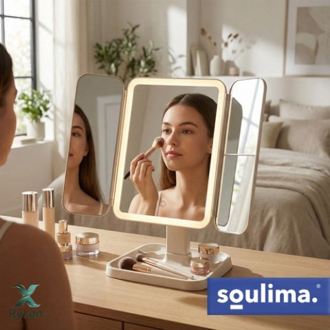 Lusterko kosmetyczne rozkładane LED Soulima 26952 SOULIMA