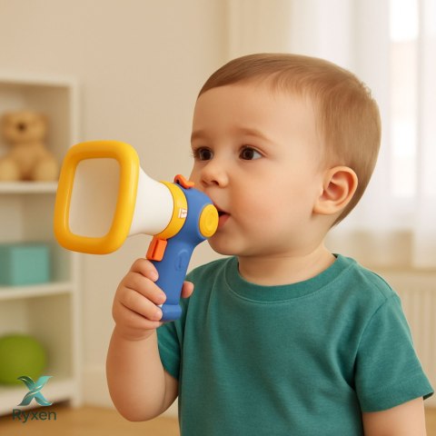Megafon Dla Dzieci Zmiana Głosu Efekty Świetlne Niebieski LEAN TOYS