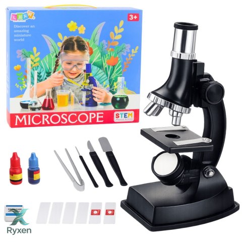 Mikroskop Edukacyjny Dla Dzieci Akcesoria Powiększenie 300x LEAN TOYS