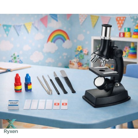 Mikroskop Edukacyjny Dla Dzieci Akcesoria Powiększenie 300x LEAN TOYS