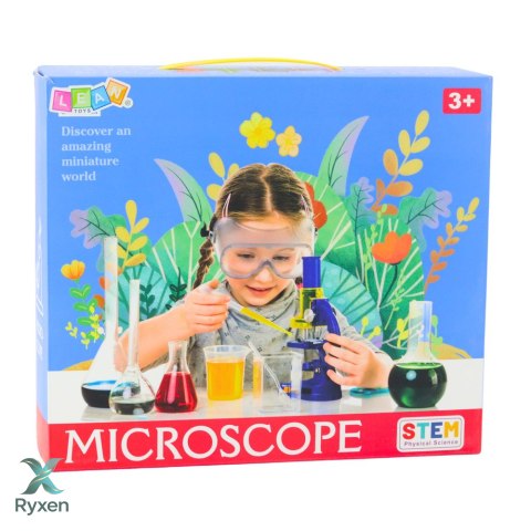 Mikroskop Edukacyjny Dla Dzieci Akcesoria Powiększenie 300x LEAN TOYS