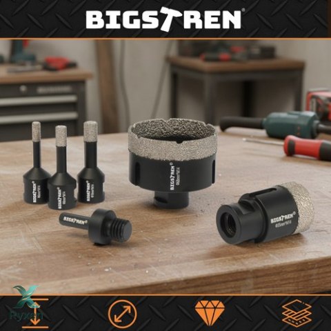 Otwornice diamentowe- zestaw 6szt. Bigstren 27079 BIGSTREN