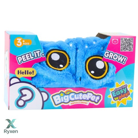 Piłka Do Skakania Rosnąca Pluszowa Rekin Niebieski Pompka 50 cm LEAN TOYS