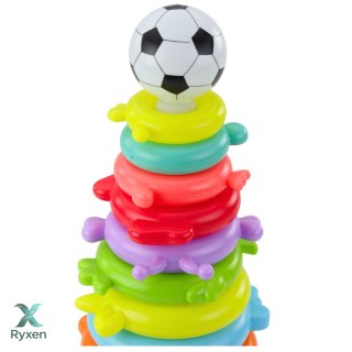 Piramida Edukacyjna Układanka Piłka Naklejki 13 Poziomów Kolorowa LEAN TOYS