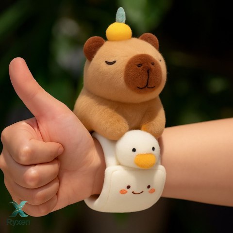 Pluszowa Opaska Samozaciskowa Na Rękę Gęś z Kapibarą LEAN TOYS