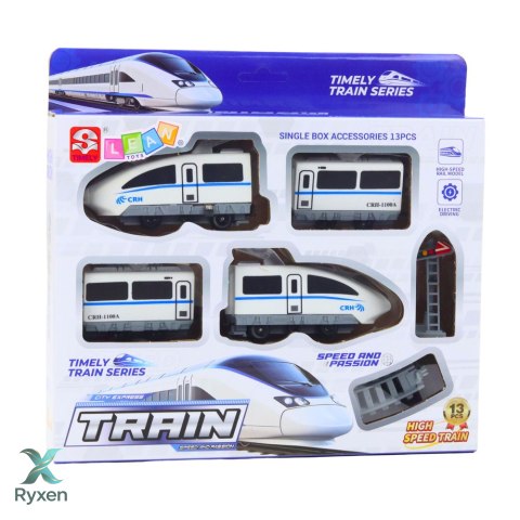 Pociąg Pośpieszny Elektryczny City Express Kolejka Tory 13 el. LEAN TOYS