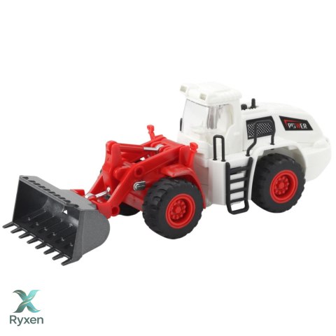 Pojazd Budowlany Koparka Spychacz Ruchoma Metalowa Łyżka Światła Dźwięki LEAN TOYS