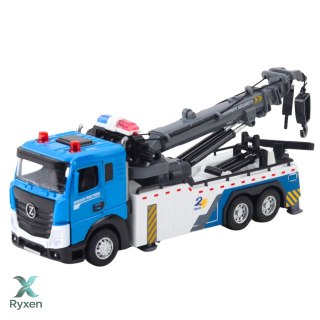 Pojazd Ciężarówka Z Wysięgnikiem Holownik Metalowa Kabina Światła Dźwięki LEAN TOYS