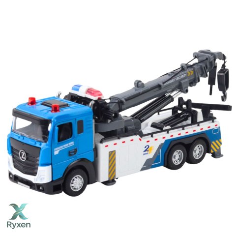 Pojazd Ciężarówka Z Wysięgnikiem Holownik Metalowa Kabina Światła Dźwięki LEAN TOYS