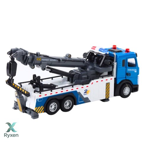 Pojazd Ciężarówka Z Wysięgnikiem Holownik Metalowa Kabina Światła Dźwięki LEAN TOYS