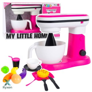 Robot Kuchenny Blender Zabawkowy Dla Dzieci Akcesoria Owoce Różowy LEAN TOYS