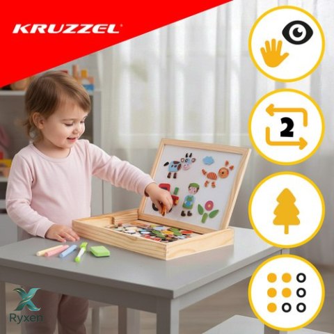 Tablica edukacyjna dwustronna Kruzzel 25637 KRUZZEL