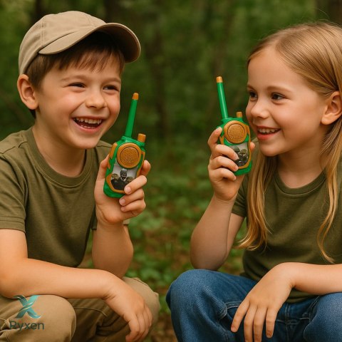 Walkie Talkie Krótkofalówki Dla Dzieci Wojskowe Militarne 10m LEAN TOYS