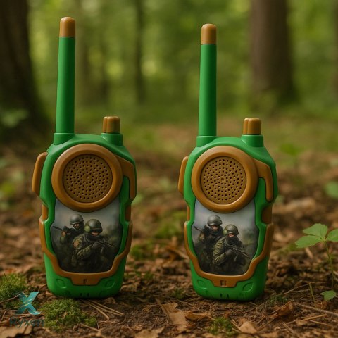 Walkie Talkie Krótkofalówki Dla Dzieci Wojskowe Militarne 10m LEAN TOYS