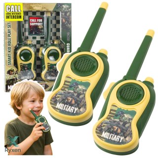 Walkie Talkie Krótkofalówki Militarne Wojskowe Dla Dzieci 300m LEAN TOYS