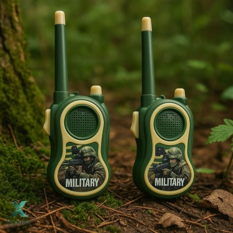 Walkie Talkie Krótkofalówki Militarne Wojskowe Dla Dzieci 300m LEAN TOYS