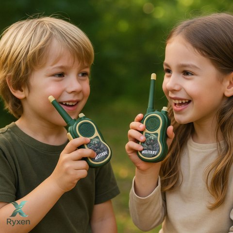 Walkie Talkie Krótkofalówki Militarne Wojskowe Dla Dzieci 300m LEAN TOYS