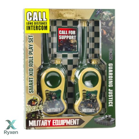 Walkie Talkie Krótkofalówki Militarne Wojskowe Dla Dzieci 300m LEAN TOYS