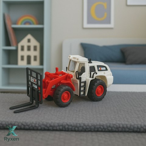 Wózek Widłowy Metalowe Widły Regulowane Światła Dźwięki LEAN TOYS