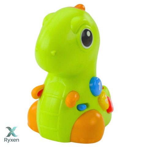 Zabawka Interaktywna Dla Malucha Dinozaur Na Kółkach Światła Dźwięki LEAN TOYS