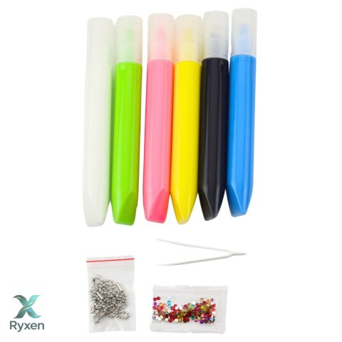Zestaw Do Malowania Kosmos 3D DIY 6 Farbek Zawieszki 12 szt. LEAN TOYS