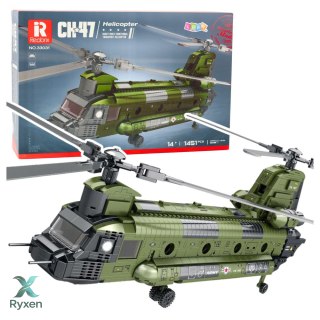 Zestaw Klocków Konstrukcyjnych Helikopter Wojskowy CH-47 Chinook 1451 el. LEAN TOYS