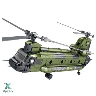 Zestaw Klocków Konstrukcyjnych Helikopter Wojskowy CH-47 Chinook 1451 el. LEAN TOYS