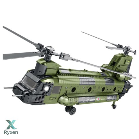 Zestaw Klocków Konstrukcyjnych Helikopter Wojskowy CH-47 Chinook 1451 el. LEAN TOYS