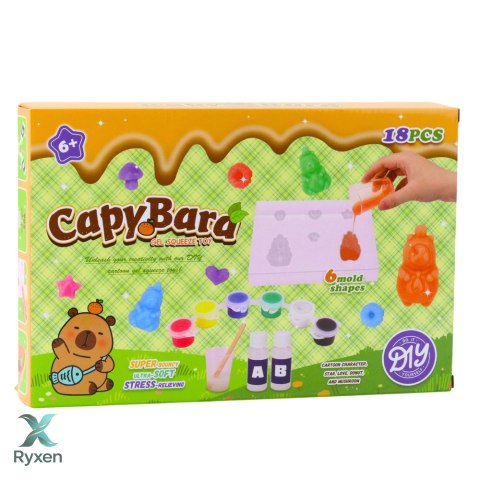 Zestaw Kreatywny Do Tworzenia Żelowych Figurek DIY Kapibara 18 el. LEAN TOYS