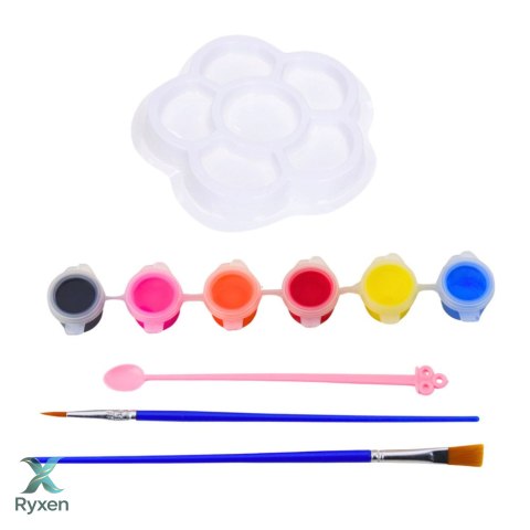 Zestaw Kreatywny Miska Dla Psa Do Malowania Farbki Pędzelki DIY 6 el. LEAN TOYS
