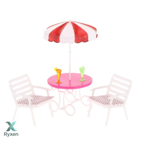 Zestaw Letni Resort Dla Lalek Basen Zjeżdżalnia Leżaki Parasol LEAN TOYS