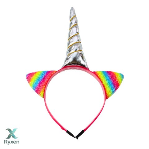 Zestaw Opaska Do Włosów Jednorożec Róg Uszy Różdżka LEAN TOYS