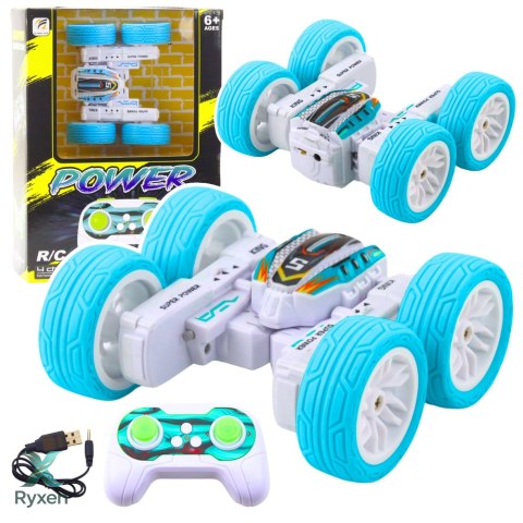 Auto Terenowe Akrobatyczne Zdalnie Sterowane 360° Niebieskie 1:32 LEAN TOYS