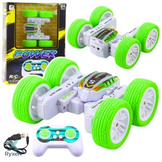 Auto Terenowe Akrobatyczne Zdalnie Sterowane 360° Zielone 1:32 LEAN TOYS
