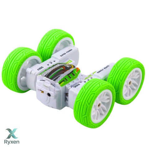 Auto Terenowe Akrobatyczne Zdalnie Sterowane 360° Zielone 1:32 LEAN TOYS