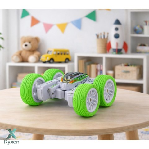 Auto Terenowe Akrobatyczne Zdalnie Sterowane 360° Zielone 1:32 LEAN TOYS
