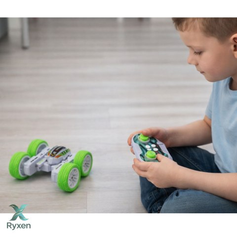 Auto Terenowe Akrobatyczne Zdalnie Sterowane 360° Zielone 1:32 LEAN TOYS