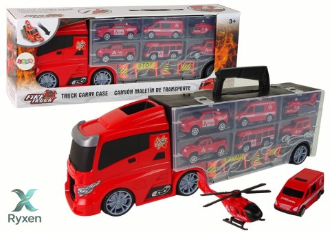 Ciężarówka Straż Pożarna Laweta Autka Zestaw LEAN TOYS