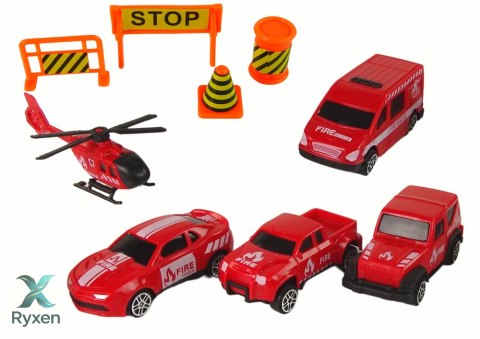 Ciężarówka Straż Pożarna Laweta Autka Zestaw LEAN TOYS