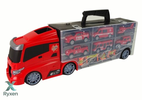 Ciężarówka Straż Pożarna Laweta Autka Zestaw LEAN TOYS