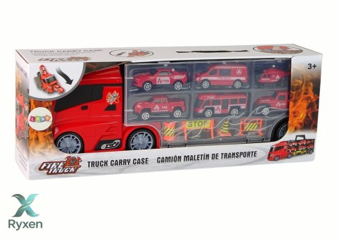 Ciężarówka Straż Pożarna Laweta Autka Zestaw LEAN TOYS