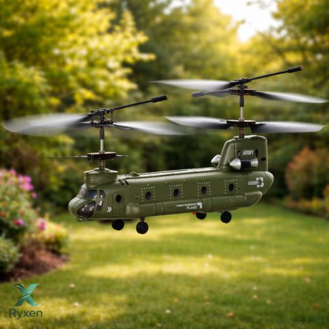 Helikopter Śmigłowiec Zdalnie Sterowany RC Syma S026H-1 Zielony Khaki LEAN TOYS