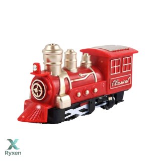 Klasyczny Pociąg Mini Kolejka Na Baterie Lokomotywa Wagony Z Torami 13 el. LEAN TOYS