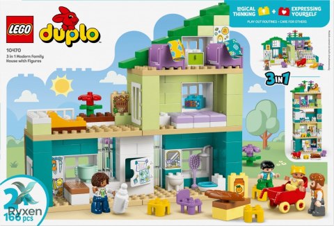 Klocki duplo 10470 nowoczesny dom rodzinny 3 w 1 z figurkami LEGO