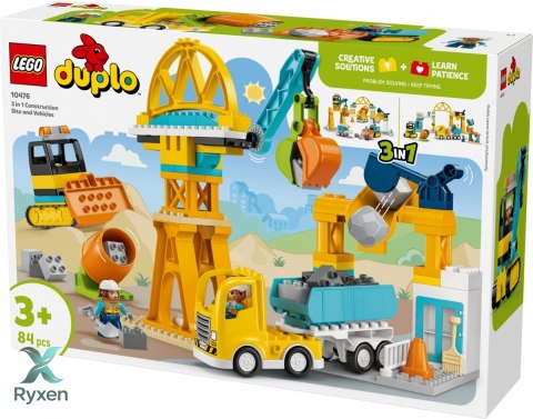 Klocki duplo 10476 plac budowy z pojazdami 3 w 1 LEGO