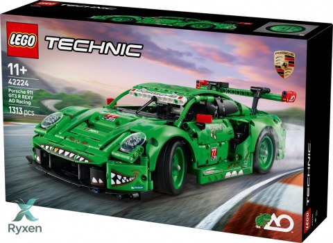Klocki technic 42224 samochód porsche 911 gt3 r rexy ao racing LEGO