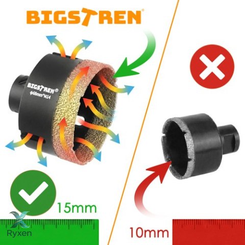 Otwornice diamentowe- zestaw 13szt. Bigstren 27012 BIGSTREN