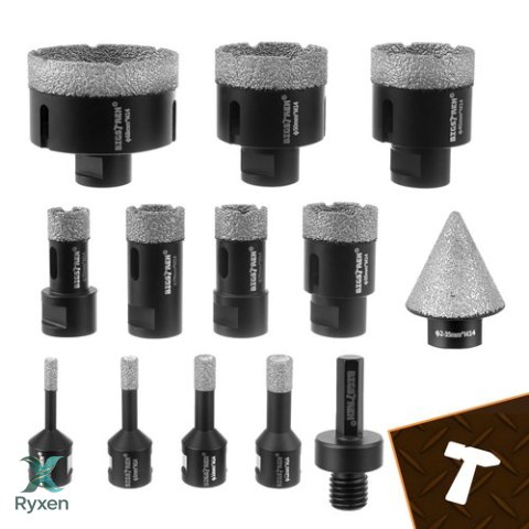 Otwornice diamentowe- zestaw 13szt. Bigstren 27012 BIGSTREN